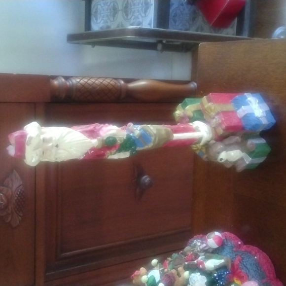 Bear Candle Holder With Santa Candle, Christmas Decor - Picture 7 of 10